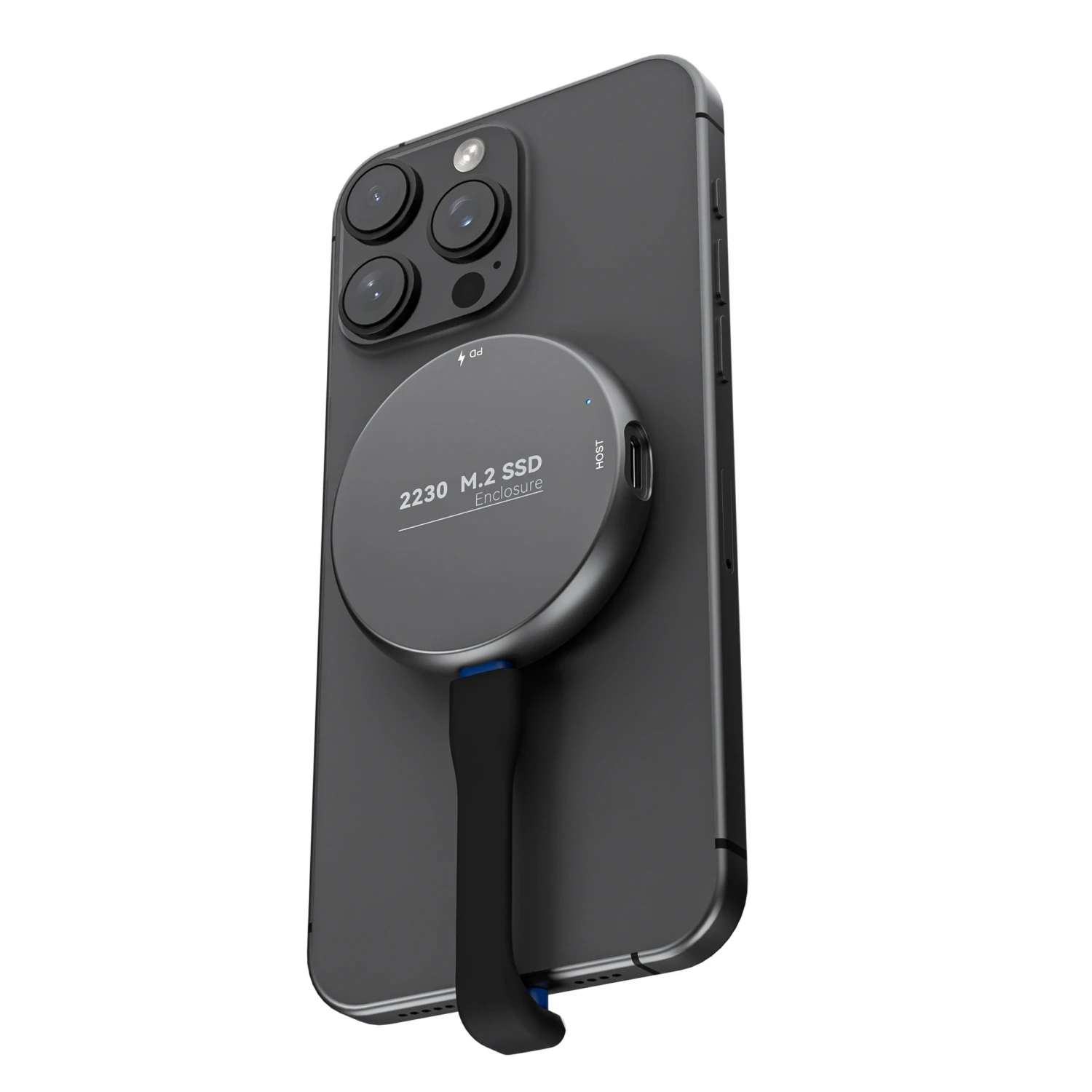 

HaaYot Magnetic M.2 2230 NVMe Mag-safe SSD Enclosure for iPhone 15/16/17 Pro & iPad Pro ProRes, External Portable USB-C SSD Case