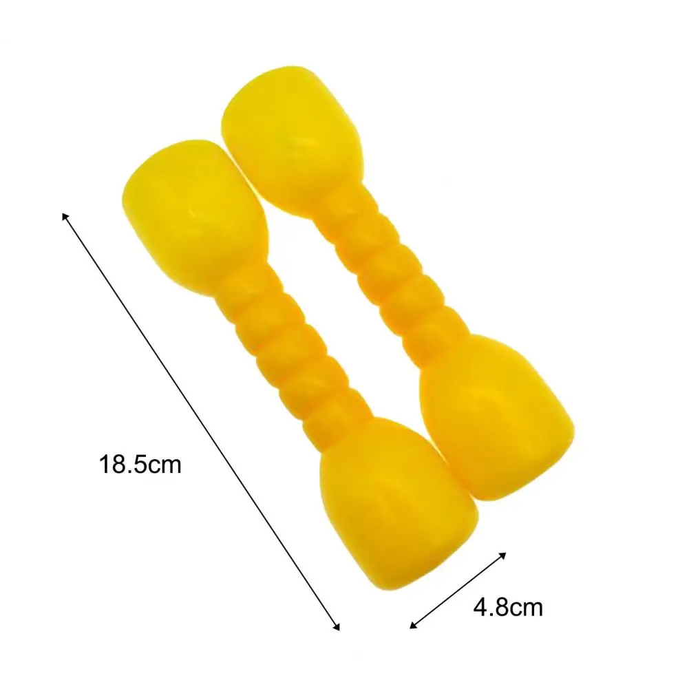 2Pcs Eco-friendly Kindergarten Equipment Sound Hand Weights Compact Hand Weights Non-slip Children Dumbbells for Yoga