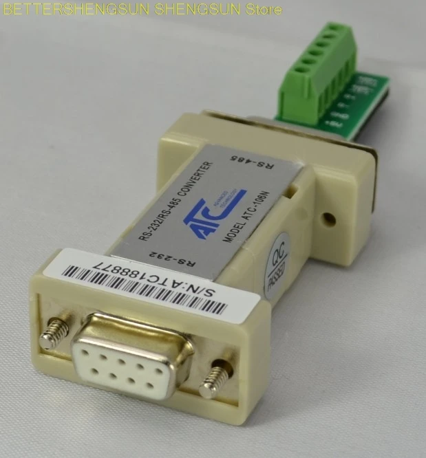 

ATC-106N passive RS-232 to RS-485 interface converter (six bit terminal)