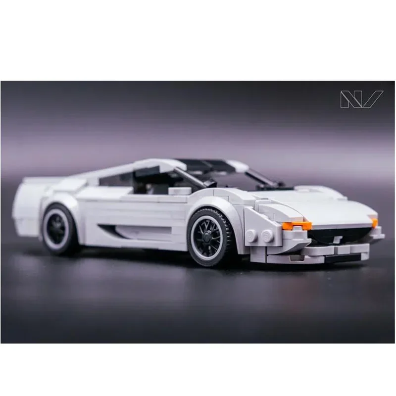 XJ220 New White Supercar Splicing Assembly Building Block Model MOC Creative Building Block Model Children's Birthday Toy