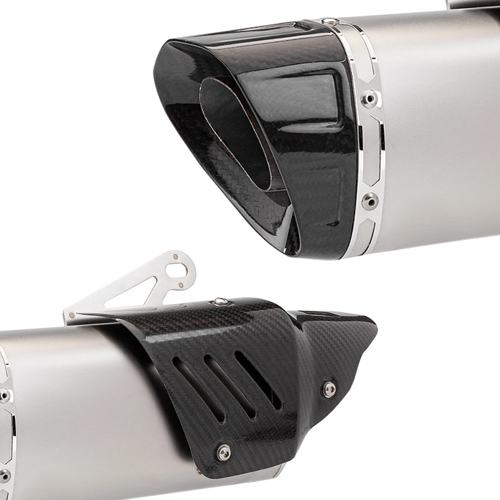 Universal slip on line 51MM motorcycle exhaust muffler escape For MT10 FZ10 MT09 MT07 R3 ZX4R ZX6R Z400 CBR500R