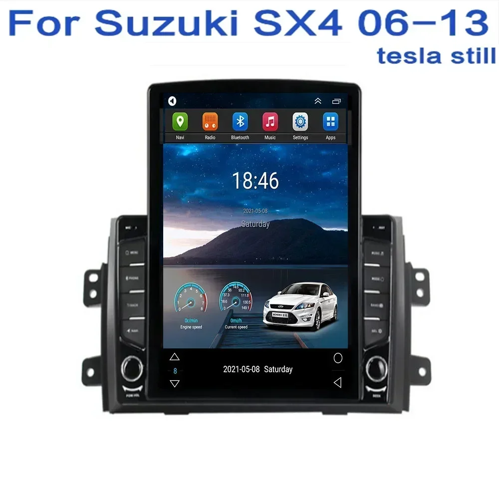 For Tesla Style 2 Din Android 13 Car Radio For Suzuki SX4 2006-2013- 2036  Multimedia Video Player GPS Stereo Carplay RDS Camera