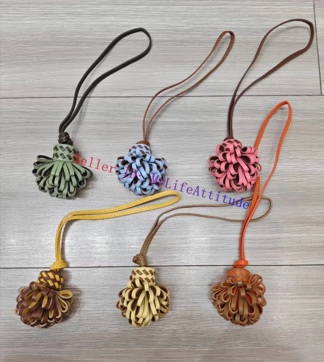

Leather Trick Bag Charm Handbag Pendant Hanging Ornament For Backpack Car Purse Keychain Keyring 6 Colors