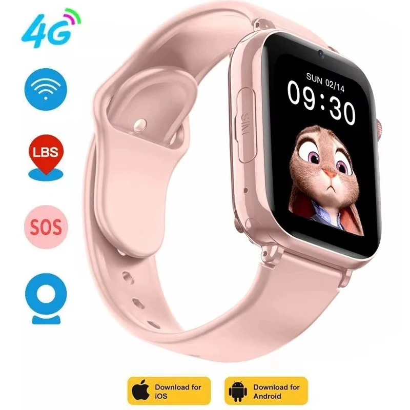 2025 مستوى أمان جديد للأطفال 4G موقع المسار SmartWatch SOS LBS GPS مكالمة فيديو الدردشة كاميرا الأطفال SIM Smartwatch لشاومي #1