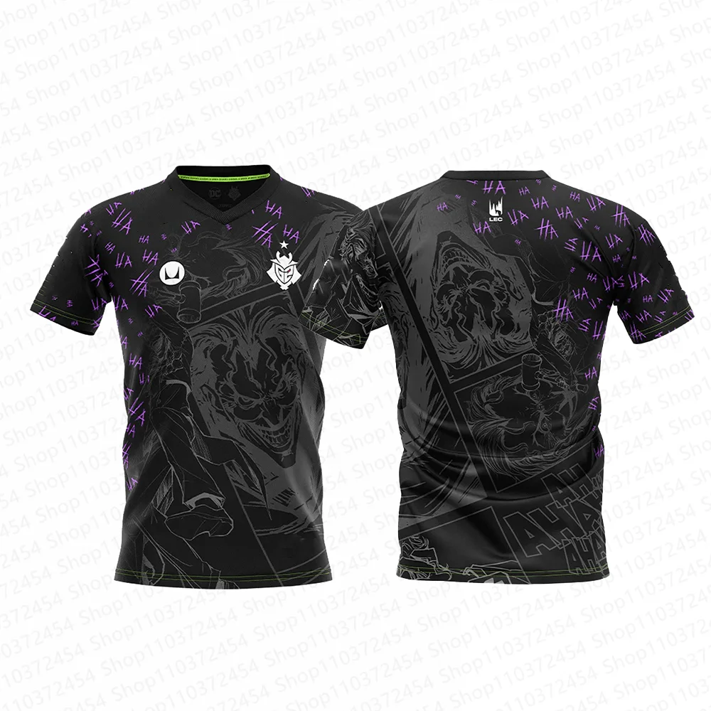 2024 LOL Msi G2 team T-shirt E-sports boys/men's summer sports short-sleeved jersey G2 training clothing gaming Tshirt