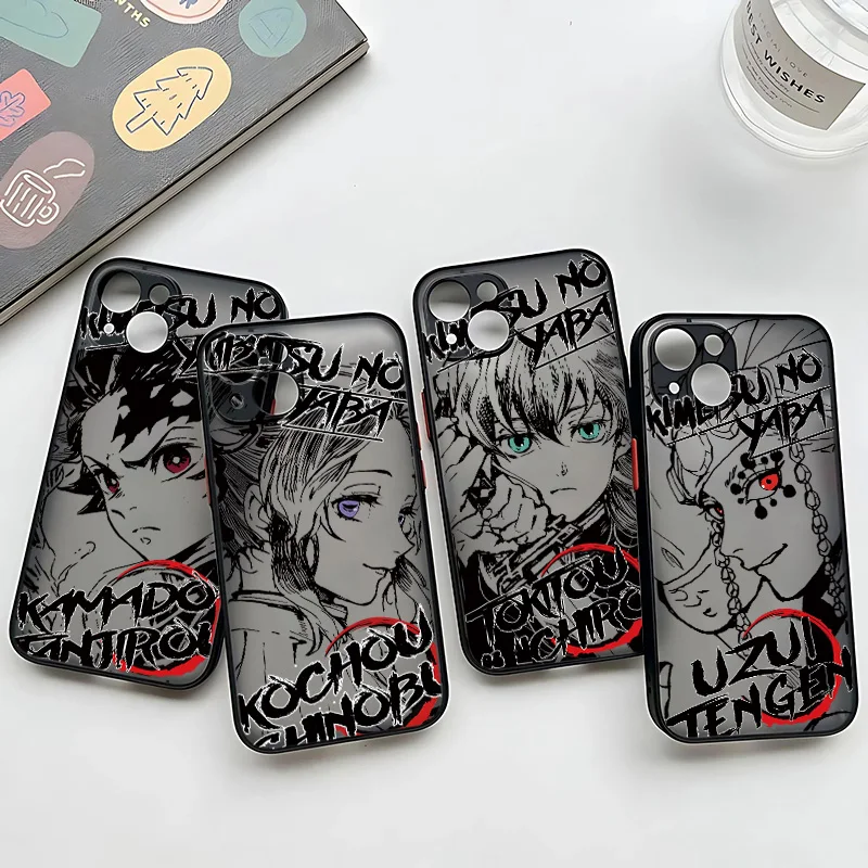 Demon Slayer Anime For Xiaomi Redmi Note 13 12S 11T 11S 10S 9T 9S 9 Pro Plus Max Lite Frosted Soft Matte Phone Case