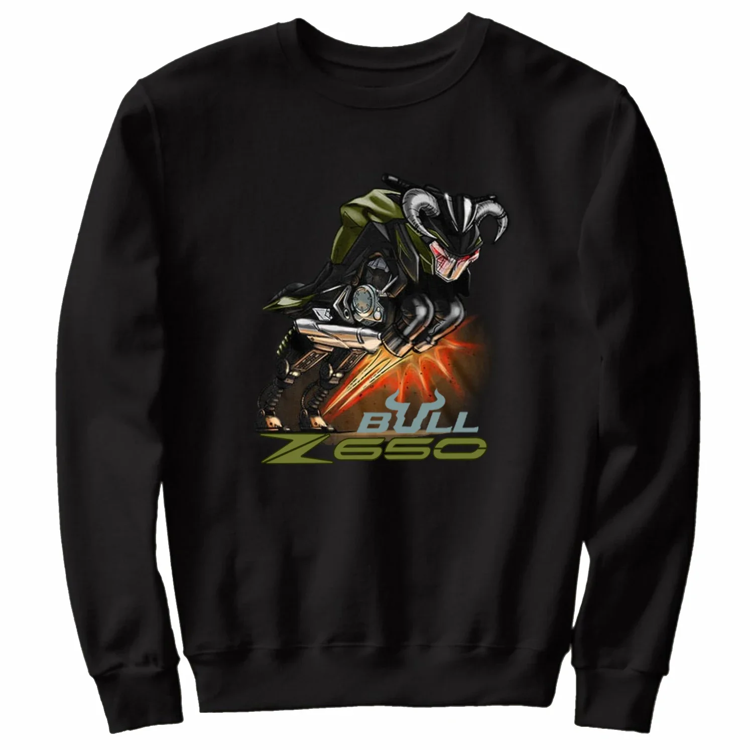 Classic Japanese Motorcycle Z650 Bull Inspired Pullover Hoodie 100% Cotton Comfortable Casual Mens Sweatshirts Rider Streetwear