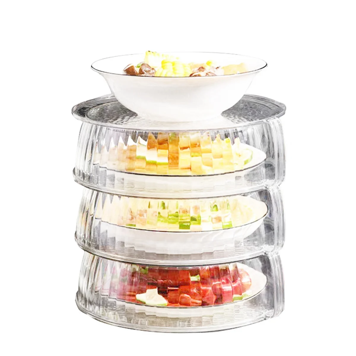 Multilayer Stacking Insulated Vegetable Cover Stackable Food Protection Box Anti-Mosquito Dust-Proof Heat Food Cover