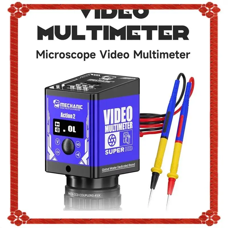 Consegna in 24 ore MECCANICO Tipo-C Interfaccia Uscita USB 4K Azione 2 Microscopio Video Multimetro 1080P 60FPS Per Strumenti di Riparazione PCB S