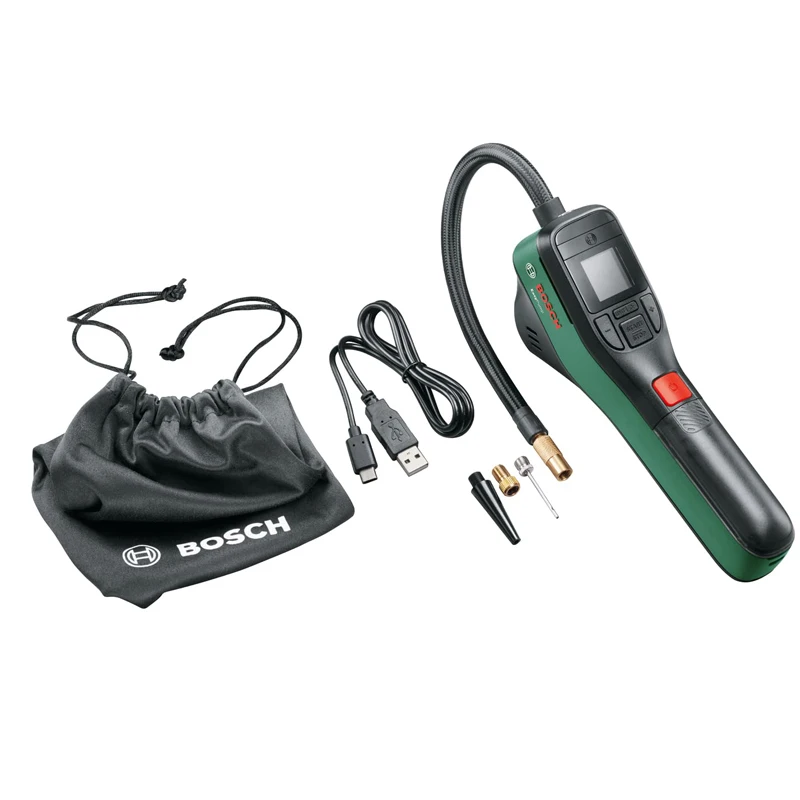 Imagem -03 - Bosch-cordless Comprimido Air-pump para Camping Outdoor Bicicleta Inflator Pneu Mini Compressor Ferramentas Acessórios Bomba Fácil
