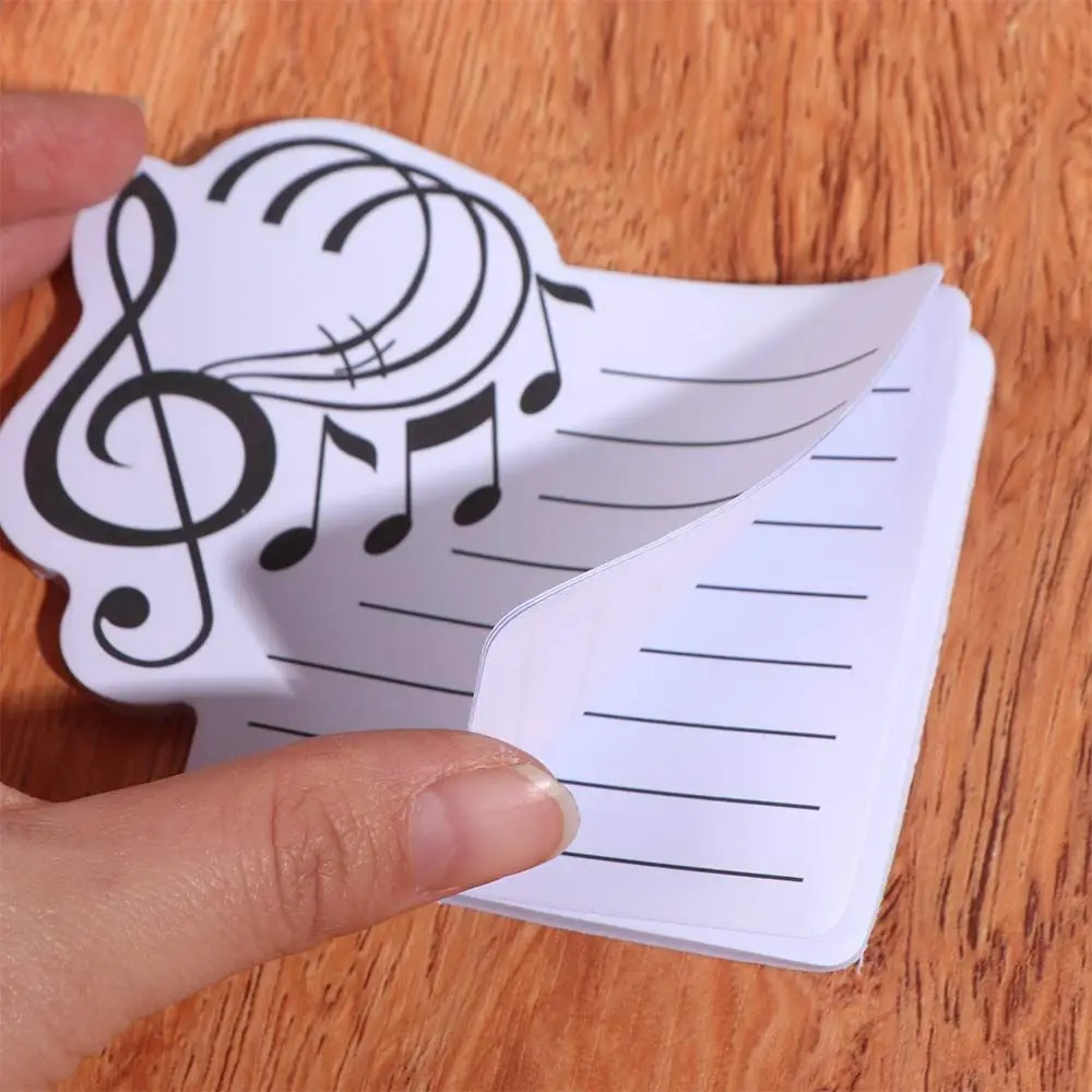 

10Pcs/Set Self-adhesive Music Note Sticky Notes Various Music Shapes Smooth Writing Music-themed Notepads Daily To Do