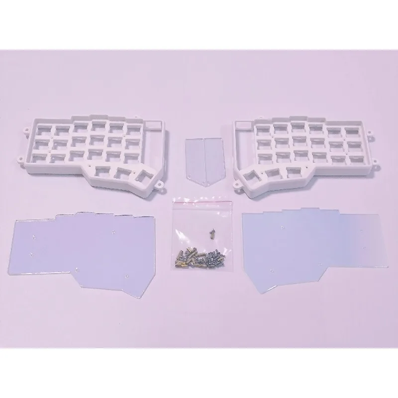 Corne Crkbd Kit custodia per tastiera divisa Piastra inferiore in acrilico personalizzata Custodia per tastiera divisa Corne V3 Cherry Tastiera meccanica clacson