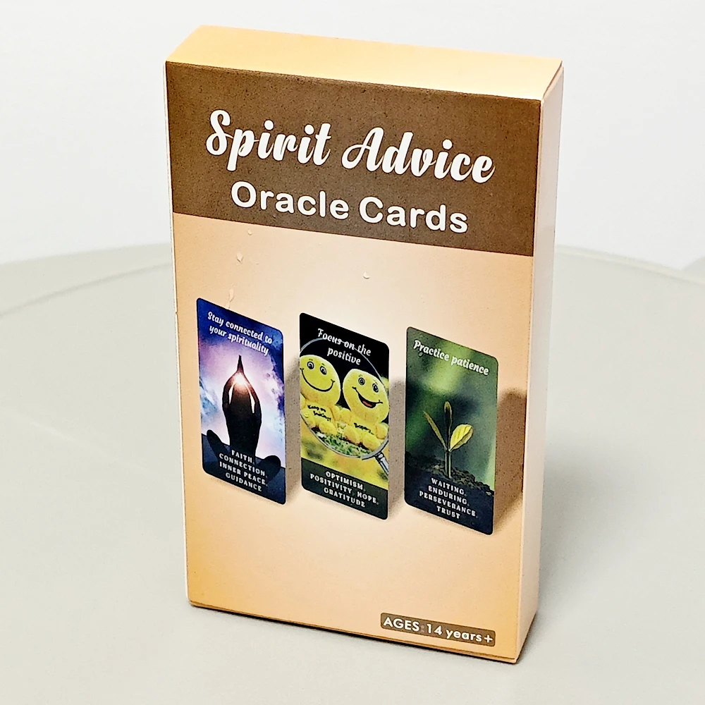 Spirit Consice Oracle Deck 10,3 * 6 cm 47 unidades de cartões Oracle com palavras-chave em cartões