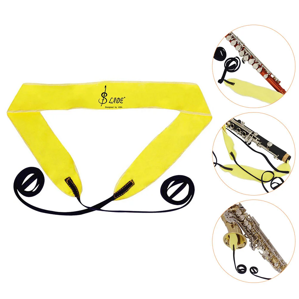 

2 Pcs Cleaning Long Strip Cloth Saxophone Care Universal Accessories Remove Dirt and Oil Stains Flute Superfine Fiber Kit