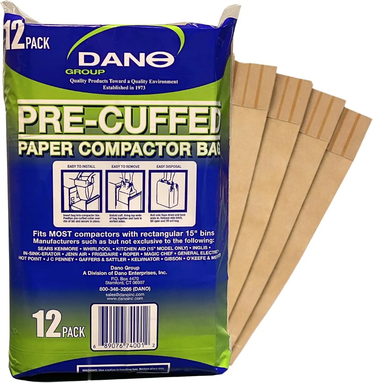 

Пакеты для мусорных баков с предварительно нарезанными краями (12 штук в упаковке) | Прочные мешки для мусора для кухни | Экологичные мешки для мусоровозов объемом 11 галлонов