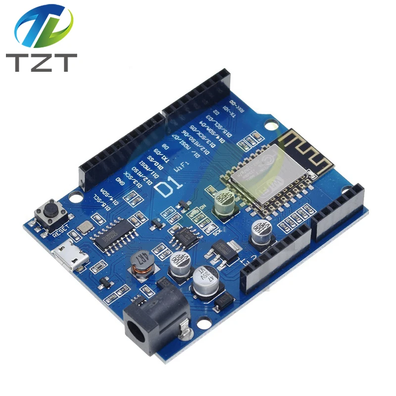 ESP-12E WeMos D1 UNO R3 CH340 CH340G WiFi Development Board Based ESP8266 Shield Smart Electronic PCB For Arduino Compatible IDE