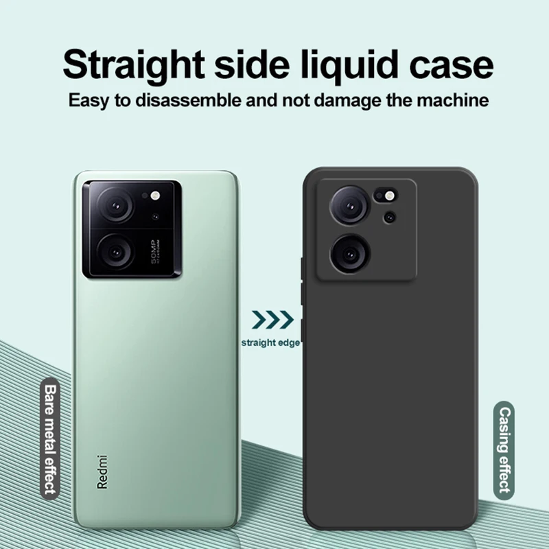 Mi 13T Mi13T Pro Case Luxury Liquid Silicone Soft Cover For Xiaomi Mi 13T Mi 13 T Pro Mi13T Pro 5G Protection Phone Cases Fundas