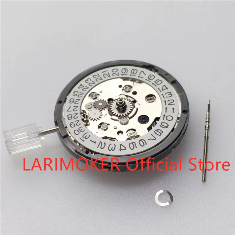 LARIMOKER New Original Replacement 24 JEWELS NH34A GMT Date Automatic Mechanical Movement High Accuracy Winding Stem Set