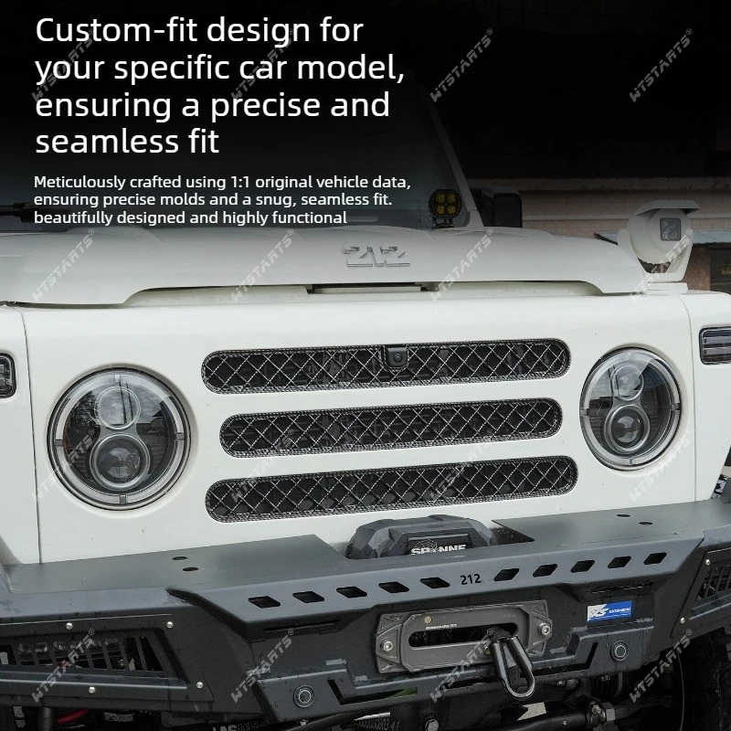 For BAIC BJ212 T01 Grille Bug Screen Front Bumper Radiator Mesh Insect Net Protective Cover Debris Filter Car Accessories