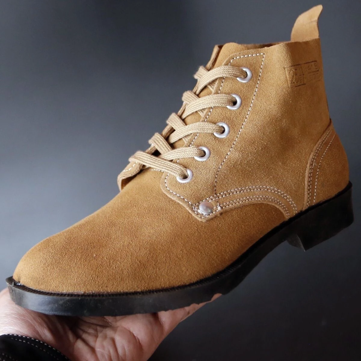 

Мужские кожаные ботинки с высоким берцем, уличные повседневные противоскользящие износостойкие ботинки Work oes