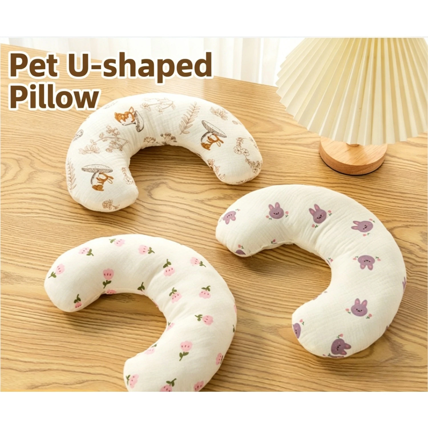 Pet Pillow Cat Pillow Washable Pet Sleeping Pillow U-Shaped Pillow Small Dog Cat Dog Neck Pillow