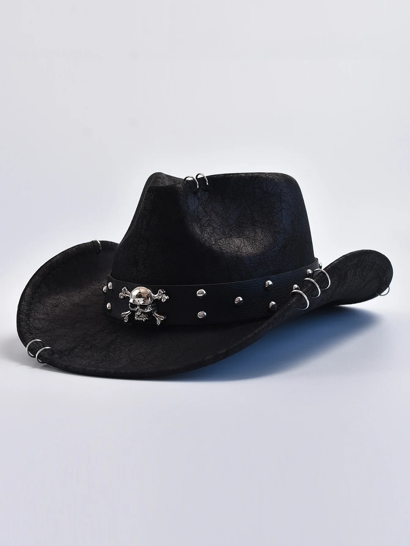 Faux Leather Vintage Western Cowboy Hat For Men Gentleman Jazz Hats Panama Cowgirl Hat Sombrero Hombre