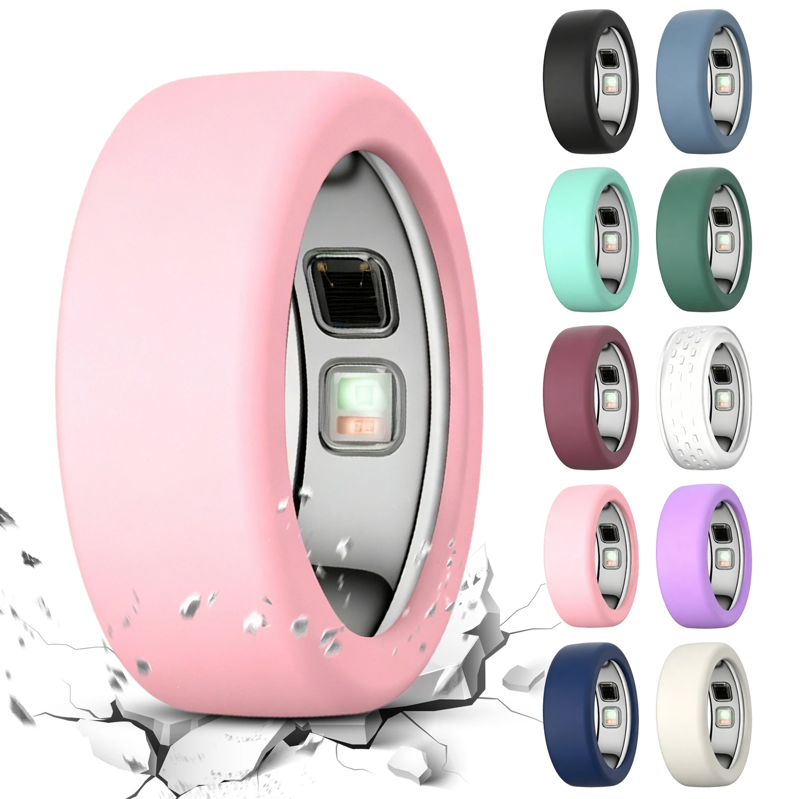 For Oura Ring 5 Flexible Silicone Rings Guards Multifunctional Soft Anti-Scratch Protective Sleeves for Daily Life Gym Workout