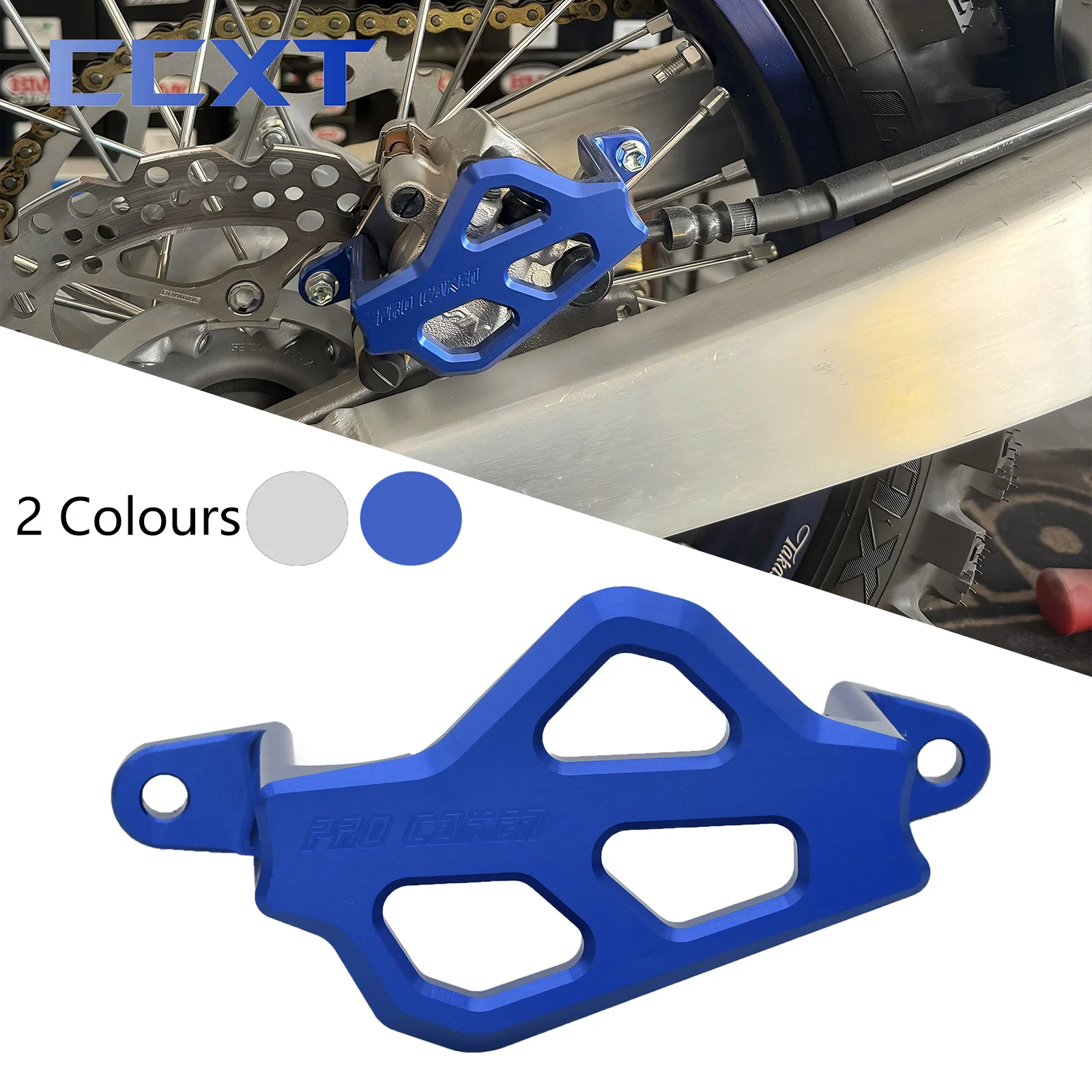 CNC Rear Brake Caliper Guard Protector Cover For Yamaha YZ125 YZ125X YZ250 YZ250F YZ250FX YZ450 YZ450FX MONSTER 50TH 2021-2024