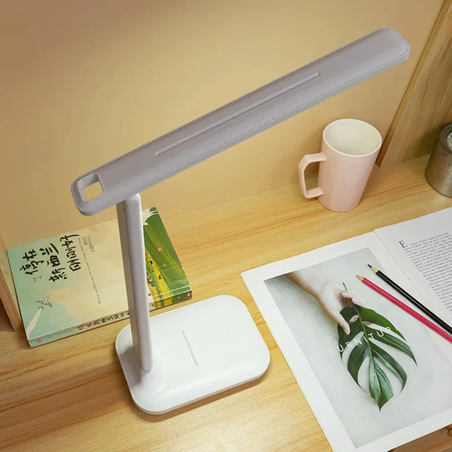 Lampe de Table LED Rechargeable par USB, 4800mAh, 3 Documents, Tactile, Intensité Réglable, Protection des Yeux, Veilleuse de Lecture pour Chambre à Coucher, Nouveauté