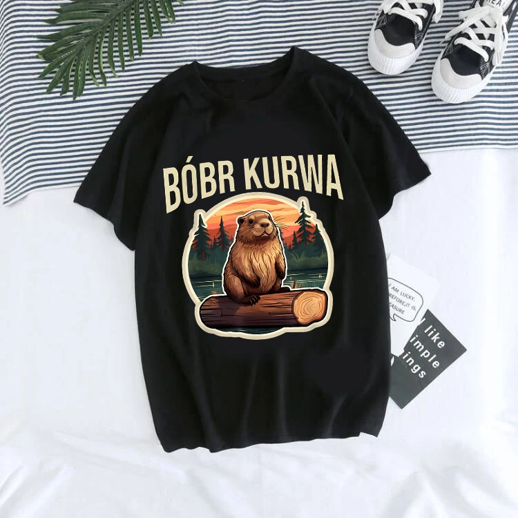 Men Women Fashion T-shirt 90s Cartoon Bobr Kurwa Grunge Tshirt Funny Kurwa Bober Mange T Shirt Harajuku Y2k Tees Tops Clothes