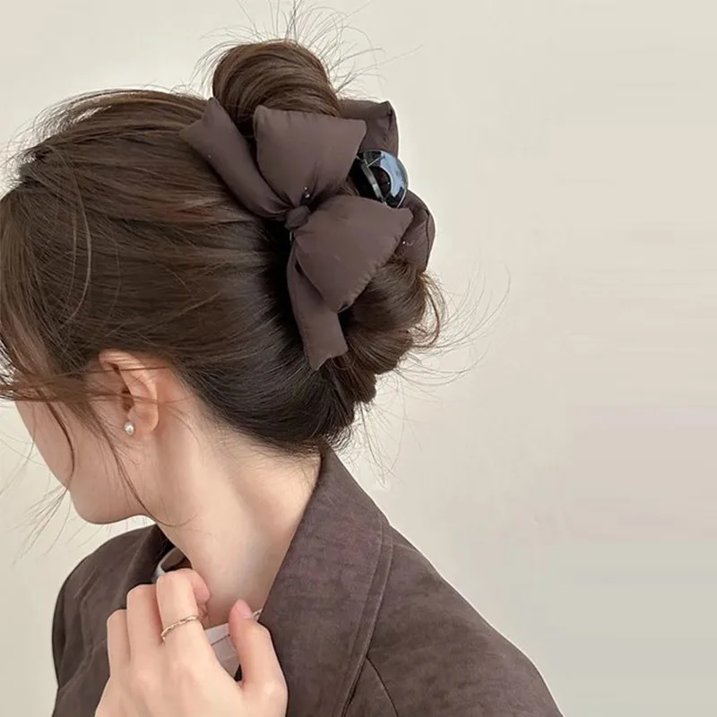 Cotton Filled Bow Clip Large Hair Volume Multiple Hairpins For Women At The Back Of The Head 2025 New High-end Shark Clip