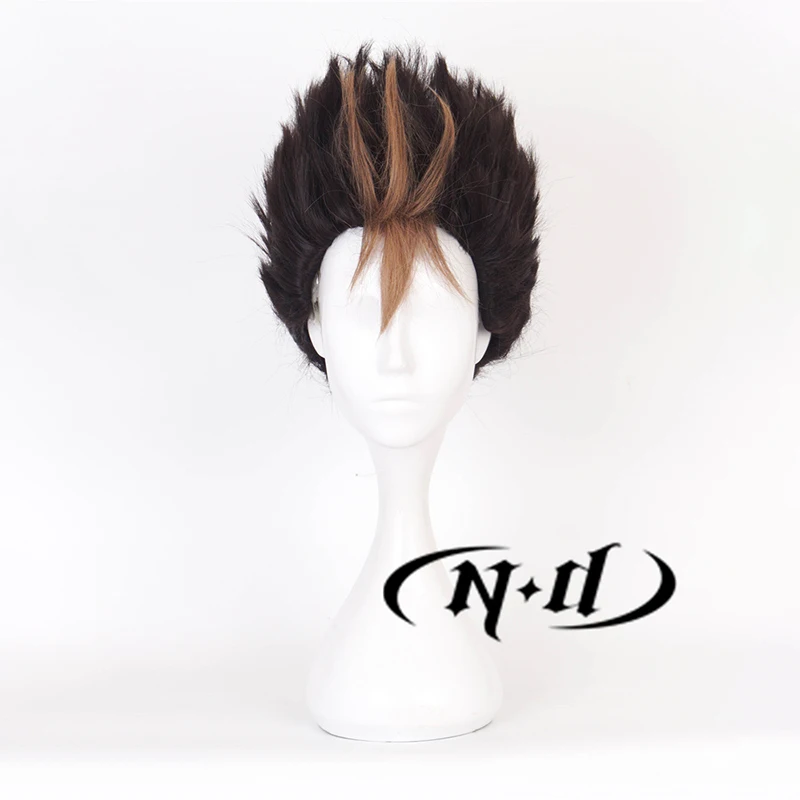 ND Yu Nishinoya 코스프레 가발 헤어피스 Haikyu 애니메이션 코스프레 헤어 가발 내열성 합성 코믹 콘 Coser 의상 파티