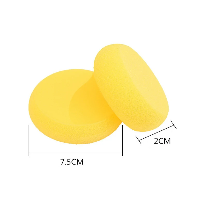 10pcs Round Synthetic Watercolor Artist Sponges For Painting Crafts Pottery Yellow Round Cake Sponge