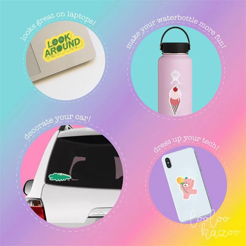 ملصقات جرافيتي على شكل دب كرتوني ، كمبيوتر محمول ، حقيبة ، خوذة ، كوب ماء ، هاتف محمول للثلاجة ، ديكور لطيف ، 50 * #2