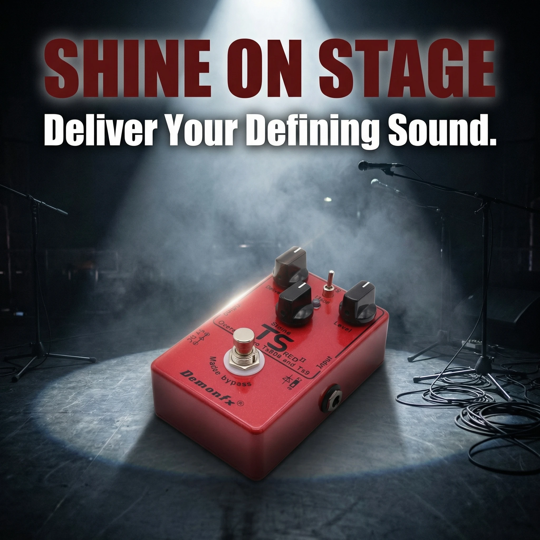 

Педаль Mosky TS Red Dual Overdrive с переключением между схемами TS808 и TS9, True Bypass, для электрогитары