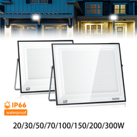 LED PIR Motion Sensor Floodlight Outdoor Wall Light White Light AC220 150W 100W 50W 30W IP66 Waterproof LED Spotlight For Garden