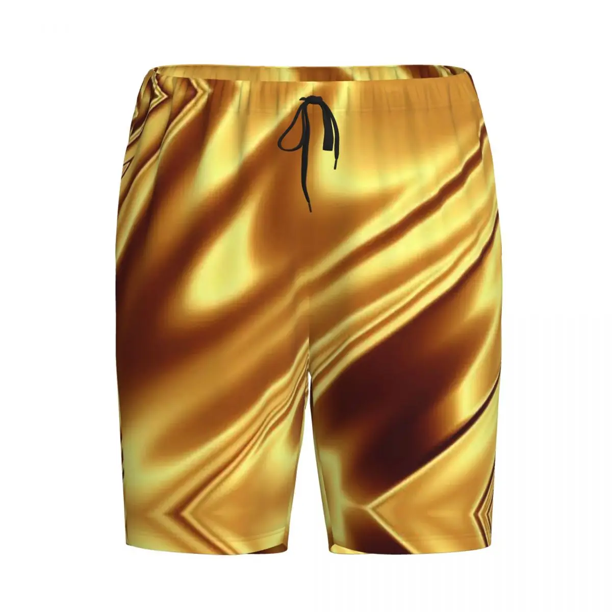 

Custom Golden Fabric Geometric Wave Pattern Shorts Sleeping Pants Men Pajama Pants Lounge Sleep Sleepwear Bottoms