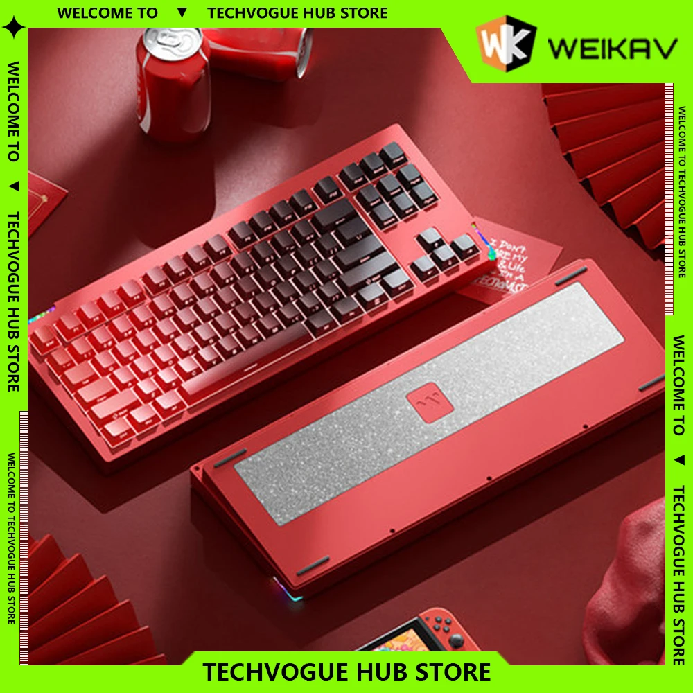 Weikav Lucky 65keys Sugar65 V2 Lucky65 Wireless Aluminum Mechanical Keyboard Hotswap RGB Bluetooth 2.4G Wired Gaming Keyboard