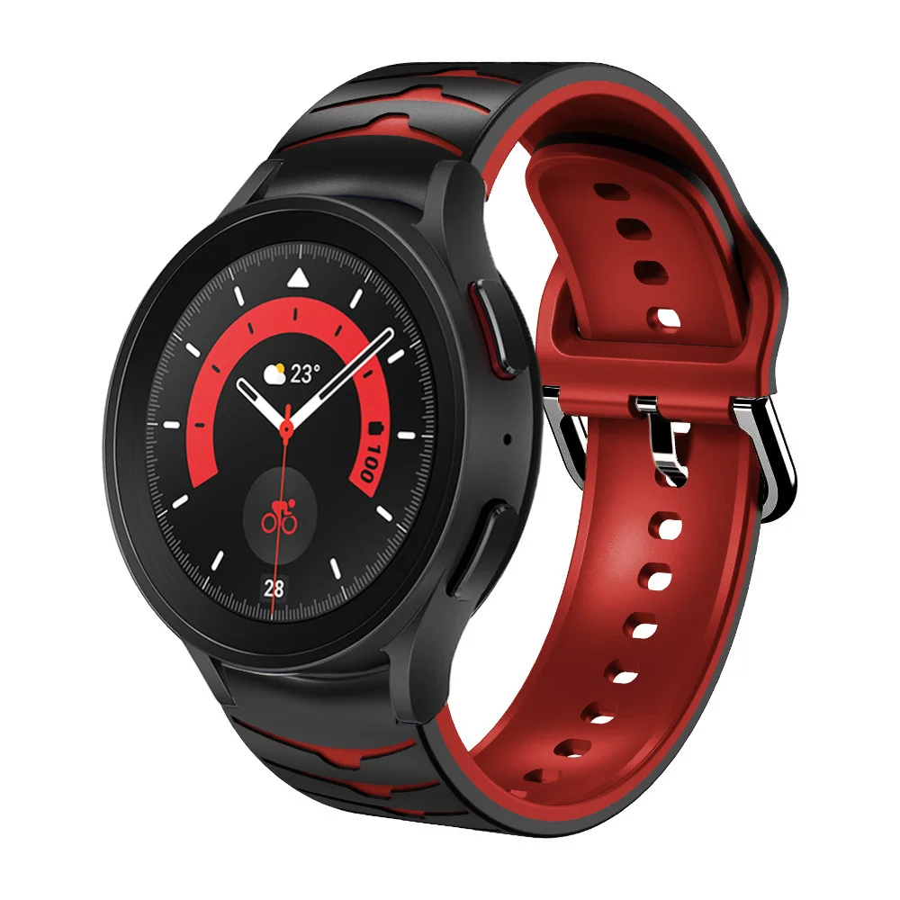 Мягкий силиконовый ремешок 20 мм, совместимый с Samsung Galaxy Watch 7, 6, 5 4, браслет с дуговым интерфейсом, сменный ремешок, аксессуары