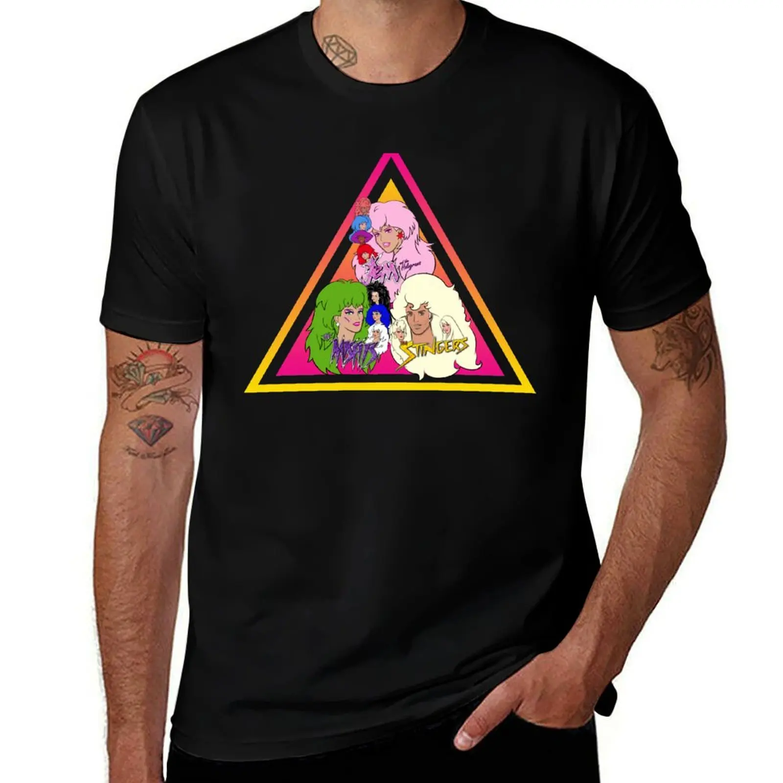 

Jem and the Holograms + The Misfits meet The Stingers! T-Shirt t shirts with prints t shirts cotton 100% T-shirt