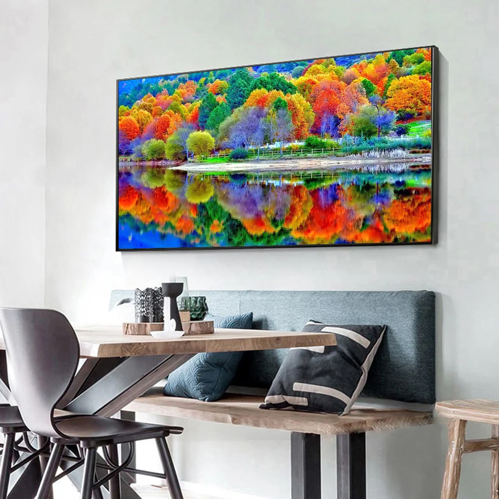 

Colorful Forest DIY 5D Mosaic Full Drill Round Diamond Painting Kit Room Decor