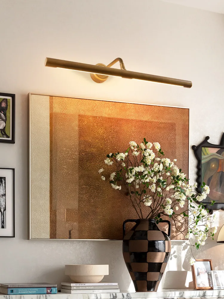 

Декоративная лампа в стиле ретро, зеркало для ванной, настенный светильник, лампа для кафе отеля, латунный ретро-светильник для гостиной