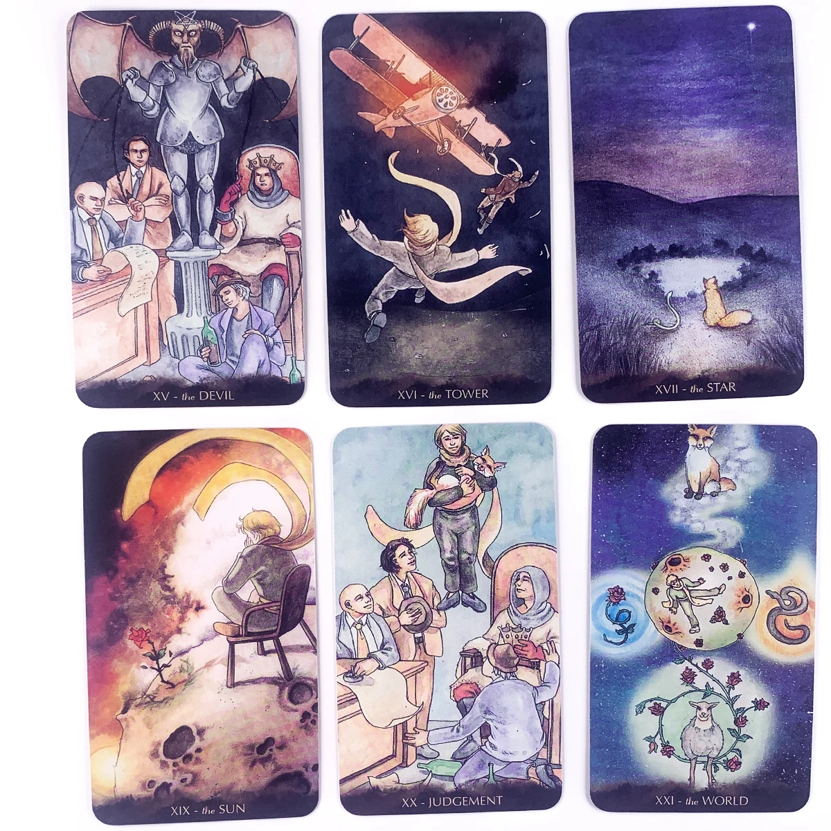 Tarot Of The Little Prince English Tarot Cards Fate Divination Playing Card Portable Party Board Game