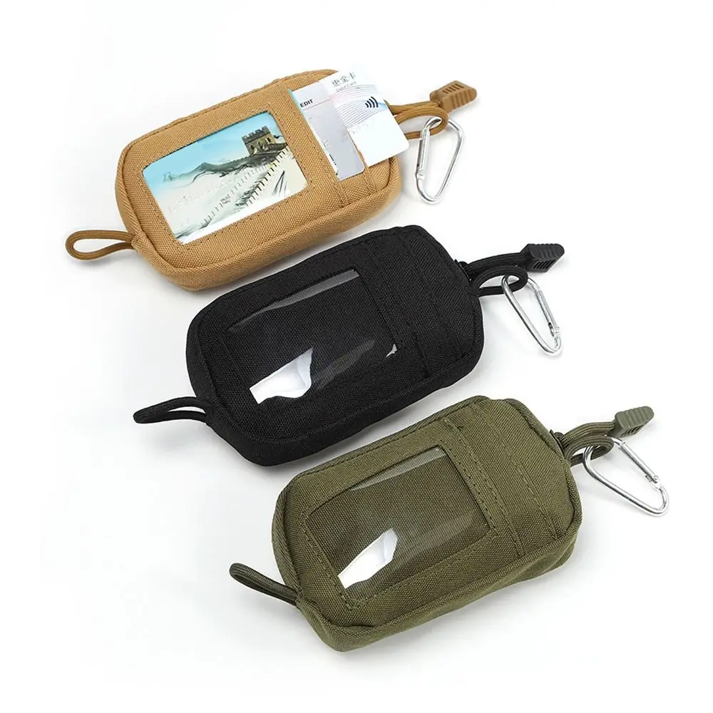 

Модный Оксфордский мужской кошелек для монет, водонепроницаемый с карабином, сумка для хранения наушников на молнии, EDC сумка для кемпинга