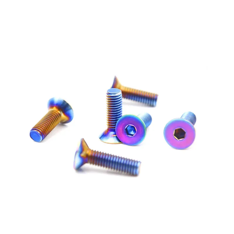

Titanium Fired Dazzling Countersunk Screw for Personalized Motorcycle Aesthetic Upgrade 304 Stainless Hex Bolt