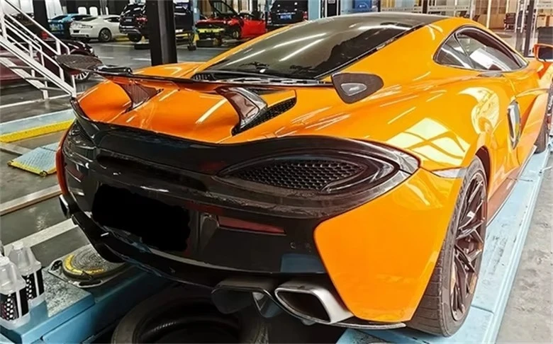 MO Style Dry Carbon Fiber Rear Spoiler for Mclaren 570s 540c 570gt Rear Wing Perfect Fitment High Quality 6