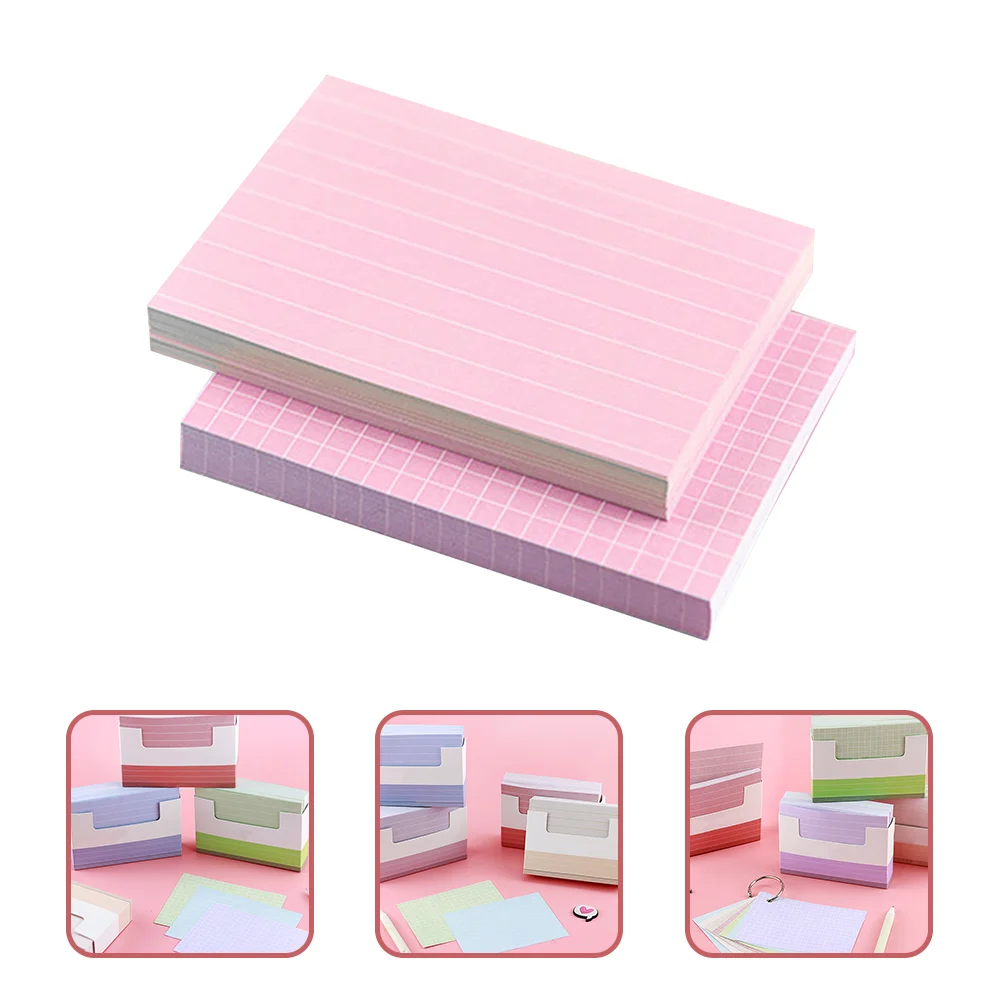 

150 Pcs Writing Index Card Flashcards for Study Bound Papers Note Straight Grain