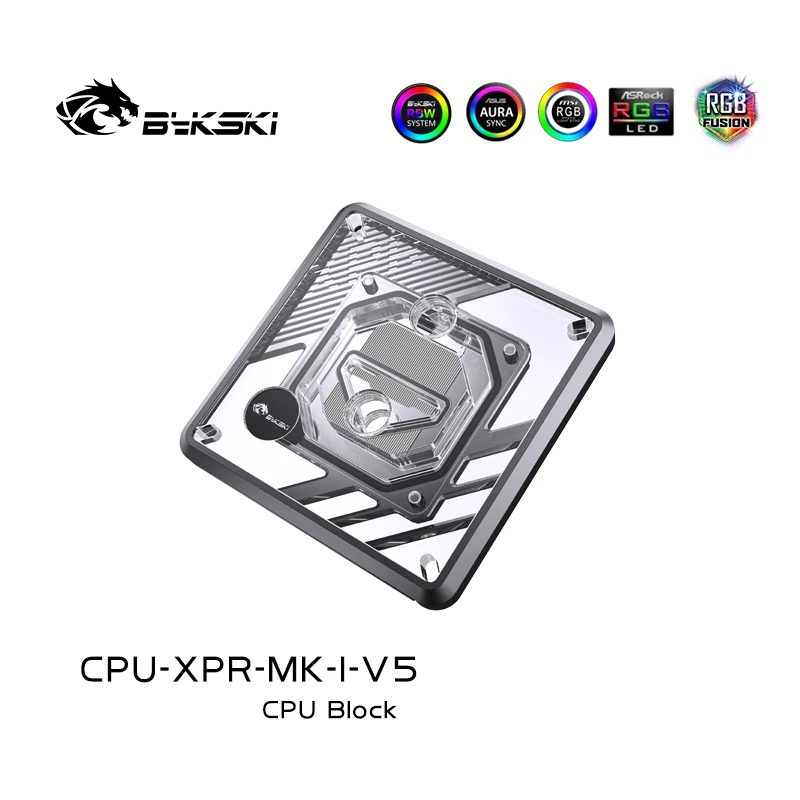 Imagem -05 - Bykski Microchannel Water Cooler Radiator Cpu Block Use para Intel Lga1700 1200 2011 Amd Ryzen 0.2 mm Cpu-xpr-mk-i M-v5