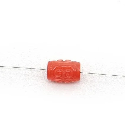 

Colorful Natural Stone Polished Barrel-shaped Straight-hole Loose Carved Pattern Cat's Eye Beads DIY Accessories for Necklaces