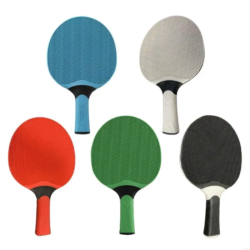

U1JC Highly Bounce Table Tennis Rackets Comfortable Grip Table Tennis Bats Rubber PingPong Rackets for Student Beginner